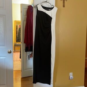 Black and white. DKNY long gown. Size 12.